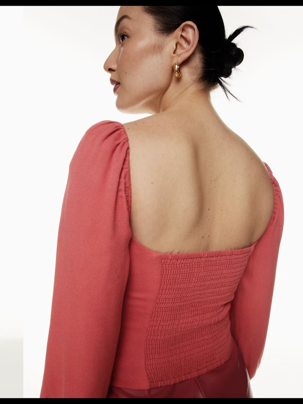 NWT ARITZIA Wilfred Novella Puff-sleeve Sweetheart Blouse - Picture 4 of 8